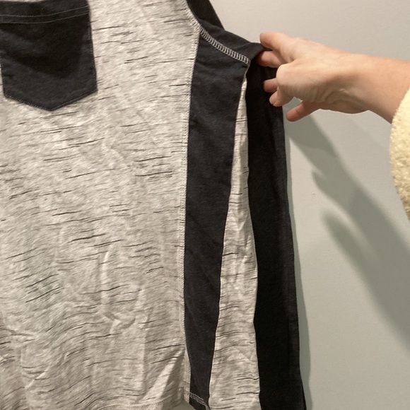 STOCKHOMME Evolution Grey Long Sleeve T-shirt with chest pocket XL - Picture 8 of 9